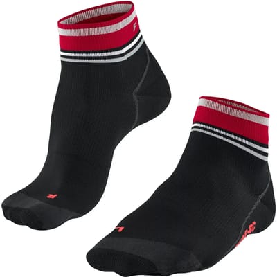 FALKE BC Impulse Short lichte padding functioneel materiaal fietssokken unisex zwart - maat 46-48