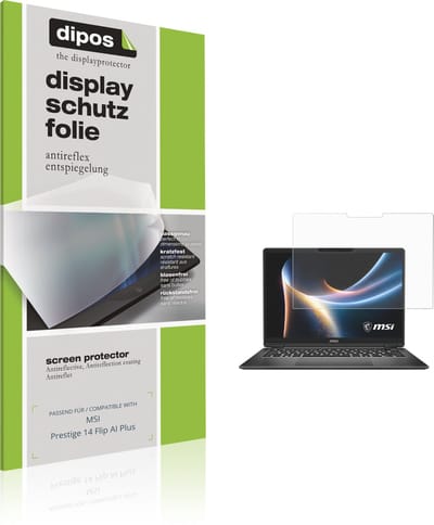 dipos – 2x Matte Beschermfolie geschikt voor MSI Prestige 14 Flip AI Plus | Krasbestendige & antireflecterende Screenprotector Ultra-Thin