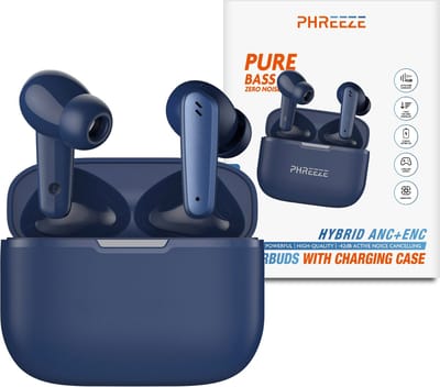 Draadloze Oordopjes Noise Cancelling - Bluetooth Oordopjes - Draadloze oortjes - Oortjes draadloos - Blauw