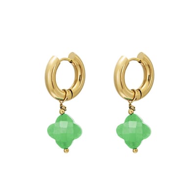Oorbellen Summergirls Klaver | Groen