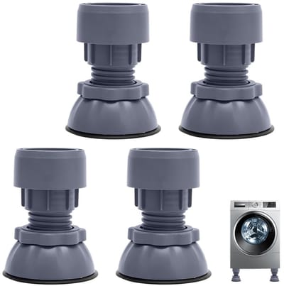 Dailygoods- Trillingsdempers 4 stuks - Antitrillingsdemper - Verstelbare Wasmachine Voetjes - Hoogte 9,5/12,5 cm - Schokdemper - Antislip en Vochtbestendig - Wasmachinevoetjes