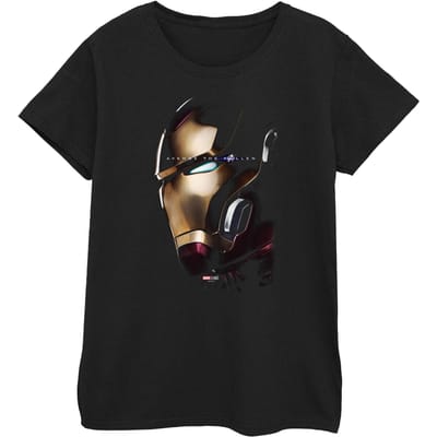 Marvel Dames/Dames Avengers Endgame Avenge The Fallen Iron Man Katoenen T-Shirt (Zwart)