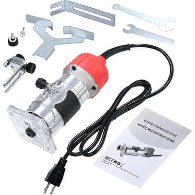 110V 800W Trim Router 30000r/min met Transparante Basis Randgeleider Hout Laminaat Elektrische Trimmer US plug 110V