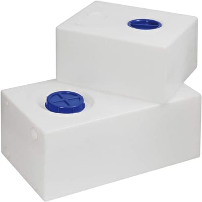 Zoetwatertank - Watertank Camper - Water Opslag - Rechthoekige Vorm - 70 Liter - Wit