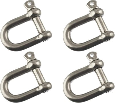 4 Stuks 12mm Gegalvaniseerd Stalen D-Beugel voor Slepen en Tillen