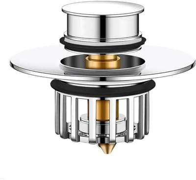 Bad Stopper - Afvoer Plug - Water Dicht Maken - Eenvoudige Installatie - 2 Stuks - Chroom