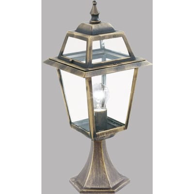 Searchlight Sokkellamp New Orleans, zwart-goud