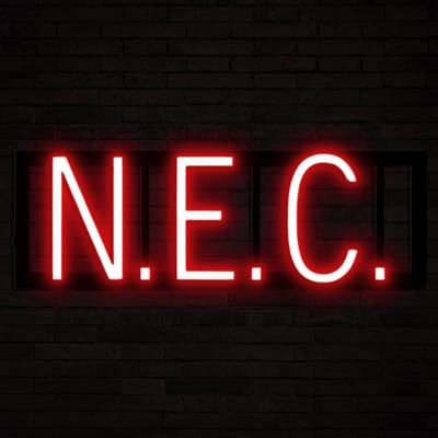 N.E.C. - Lichtreclame Neon LED bord verlicht | SpellBrite | 40,99 x 16 cm | 6 Dimstanden & 8 Lichtanimaties | Reclamebord neon verlichting