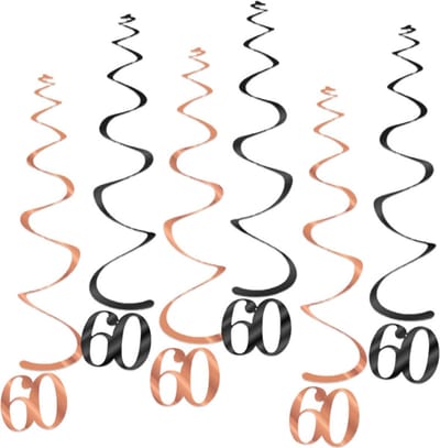 BTH – Slingers – Verjaardag Versiering – Feestversiering - 60 Jaar - Slinger – Decoratie - Feest Artikelen - Rosegoud