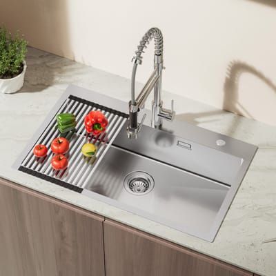 CECIPA max - Spoelbak 75x45CM - Spoelbak Keuken - Enkele spoelbakken - Spoelbakken Keuken – Spoelbakken met afdruip - RVS