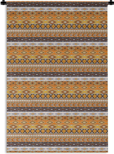 Wandkleed - Wanddoek - Patronen - Afrika - Abstract - 120x180 cm - Wandtapijt