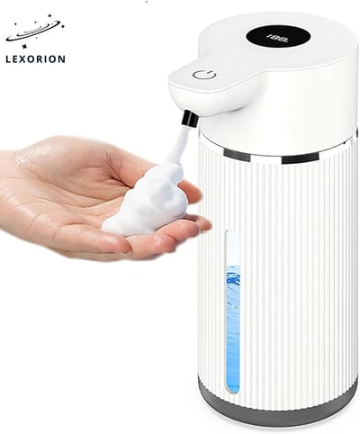 Lexorion Automatische Zeepdispenser met Sensor – Grote Capaciteit, Instelbare Dosering & Detectieafstand – Snelle Inductie voor Badkamer & Keuken - Wit