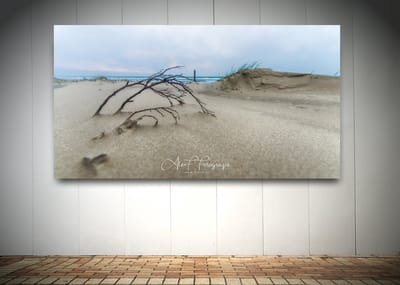 Foto op Canvas - Strand AlexF062 – Formaat 120 x 60cm - Wanddecoratie - Muurdecoratie woonkamer - Slaapkamer decoratie - Kamer accessoires - Schilderijen op canvas