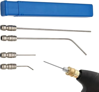Hogedrukreiniger Spuitmondstuk Set - Hogedruk Mondstukken - Buitenschoonmaak - Roestvrijstalen Pen - 4-delige Set - Zilver