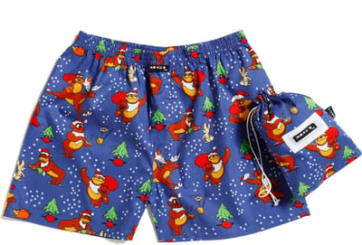 MG-1 Wijde Kinder Kerst Boxershorts Jongens Beer - Maat 164