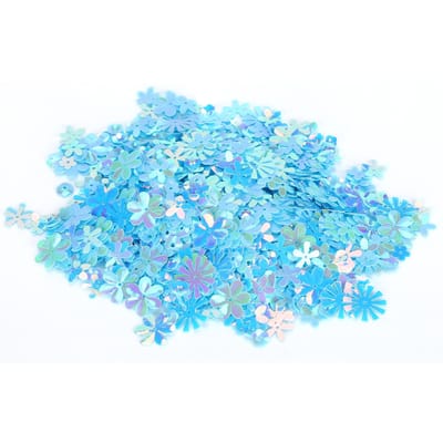 Confetti Bloemvormige Glitter Pailletten Spangles Feest Bruiloft Strooisel Feestdecoratie blauw