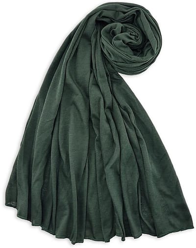 JB Collection - Hoofddoeken - hoofddoek polyester jersey uni donkergroen - donkergroen
