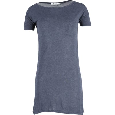 T by Alexander Wang mini-jurk met ronde hals in blauwe rayon