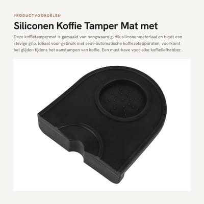Dailygoods- Koffie Tamper Mat Antislip - Siliconen Houder - Duurzaam - Compact Formaat - Eenvoudig te Gebruiken - Geschikt voor Koffiemachine - Koffiemat