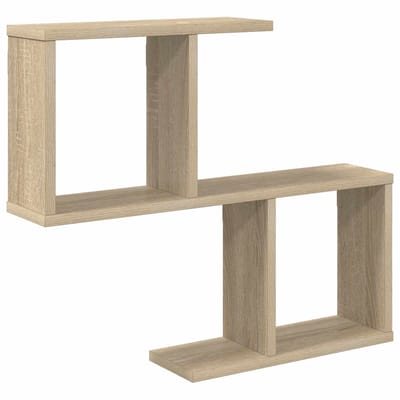 vidaXL - Wandplank - Sonoma - Eiken - 60 - x - 12 - x - 50,5 - cm - Bewerkt - hout