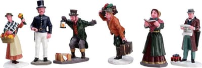 Lemax - Townsfolk Figurines -  Set Of 6 - Kersthuisjes & Kerstdorpen
