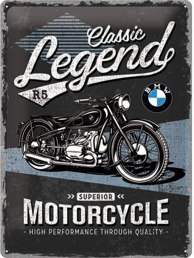 BMW Legend Metalen wandbord in reliëf 30 x 40 cm