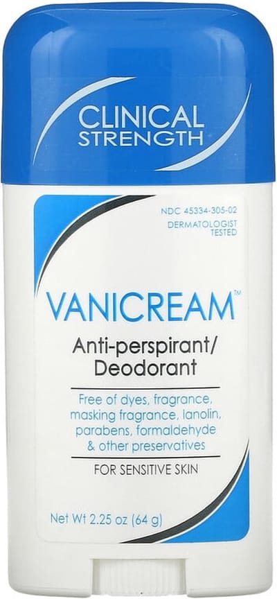 Vanicream - Anti-Perspirant/Deodorant, For Sensitive Skin - Fragrance Free - 64 g
