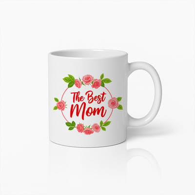 De Beste Mama Mok 330ml – Prachtige Bloemen Koffiebeker – Perfect Moederdag- of Verjaardagscadeau voor Mama