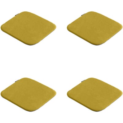 Madison - Zitkussen Panama mustard - Ca. 40x40 cm - Set van 4