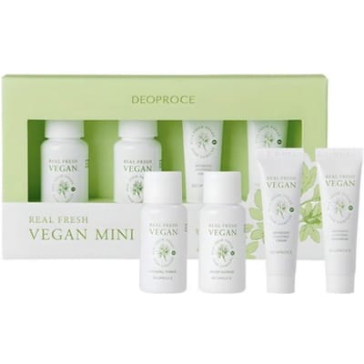 DEOPROCE Mini Kit Végan Fraîcheur Réelle (Coffret de soins de voyage) 1 jeu