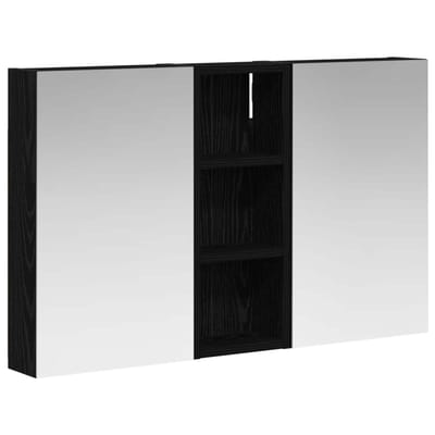 vidaXL - Badkamerkast - set - 3 - st - 80 - x - 10,5 - x - 50 - cm - Bewerkt - hout