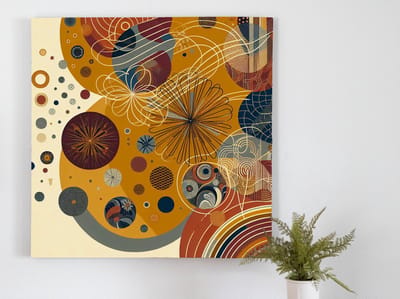 Modern dikke dames schilderij | Voluptueuze Vrouwen Dansen Door Hedendaagse Kunst en Vrolijkheid | Kunst - 100x100 centimeter op Forex | Foto op Forex