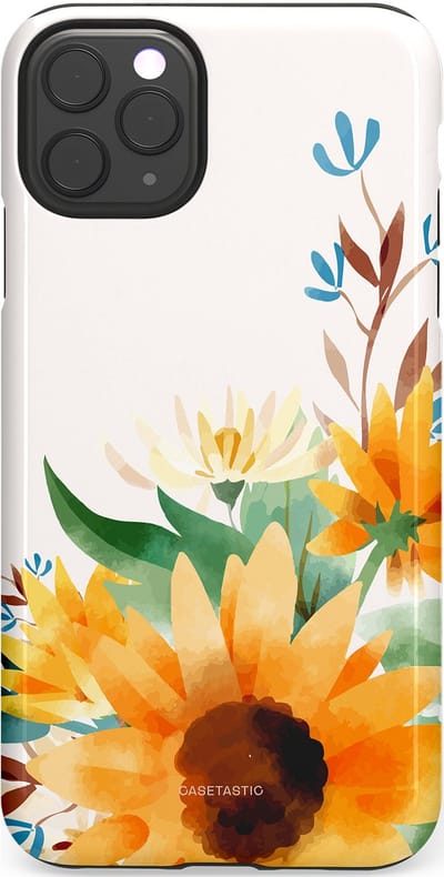 Casetastic Hoesje Geschikt voor Apple iPhone 11 Pro Max - Stijlvolle Beschermende Duo-layer Case - Stralend geel