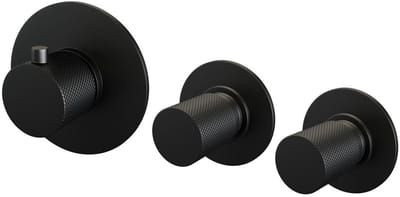 Brauer Black Carving - Inbouwthermostaat en - Inbouwthermostaat - In/afbouwdelen - Mat Zwart