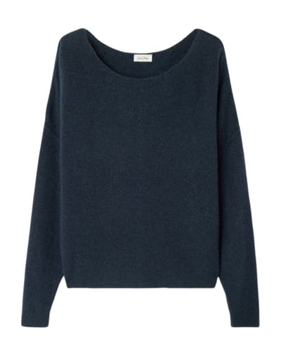American Vintage Damsville Pullovers Donkerblauw Dam225h26