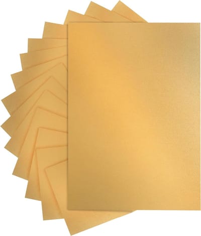 Goud Karton Papier - Glanzend Papier - Kaarten Maken - Zuurvrij & Dubbelzijdig - A4 250 g/m² - Goud