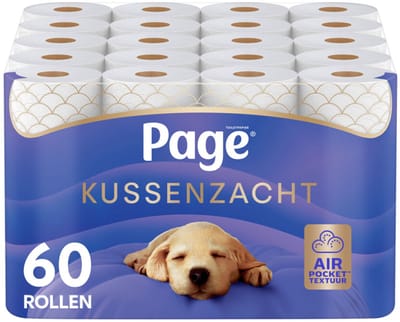 Page Toiletpapier Kussenzacht 3-laags - 60 rollen - Voordeelverpakking