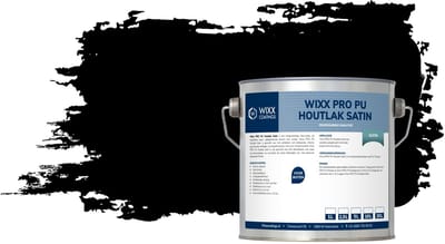 Wixx PRO PU Houtlak Satin - 20L - RAL 9005 | Gitzwart