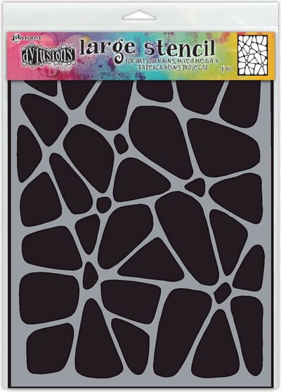 Dylusions stencil large - Crazy paving