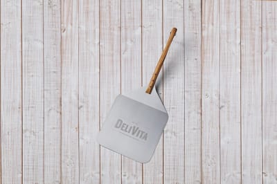 Delivita Pizzaschep - 12 inch - RVS met Olijfhouten Handvat