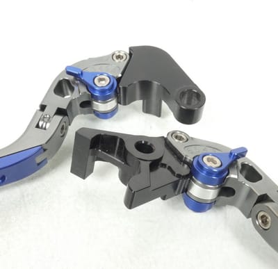Levier frein droit pour moto Honda 650 CBR alu CNC gris titane bleu Neuf