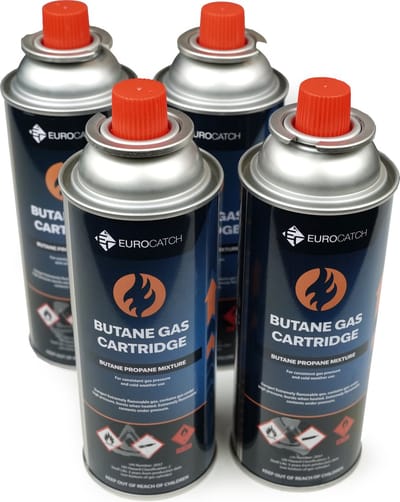 Eurocatch Gas Cartridge - Butaangas - Gasflessen - Gasbussen - Butaan Gasbussen - Navulling - 227g - 4 Stuks - Noodpakket