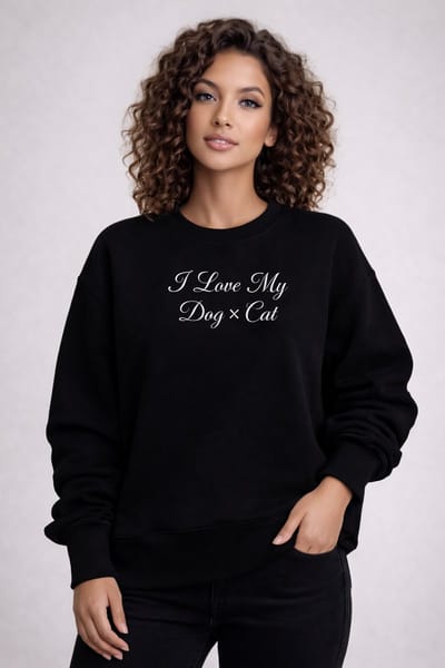 La Booty Oversized Trui Zwart – Sweater – Streetwear – Dog & Cat- Premium Katoen- Made Belgium- Maat L / XL