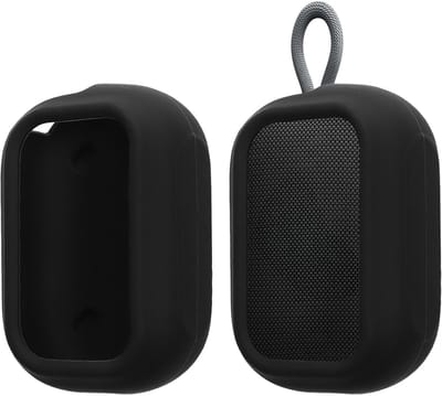 kwmobile siliconen hoesje voor mini-speaker - geschikt voor soundcore Select 4 Go Ultra / Select 4 Go - Flexibel materiaal - Speakercase in zwart