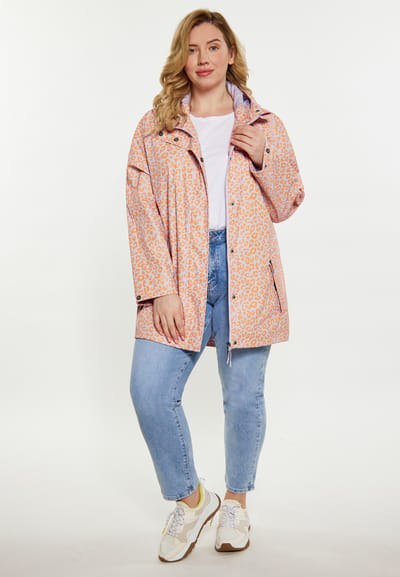 Schmuddelwedda Grote maat regenjas Dames Pastel Lavendel Oranje Leeuw