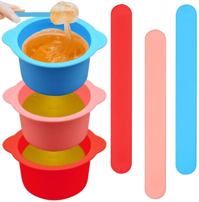 Dailygoods- Wasverwarmer Siliconen - Herbruikbare Voeringen - Niet-klevend - Makkelijk te Reinigen - 3 Stuks - Precisie Schaalontwerp - Waspot