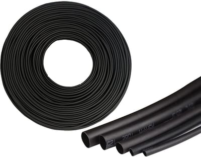 Allecto - Krimpkous - Kabelbescherming - Vlamvertragend - Zwart - 2mm Dia 200 Meter - Elektrische isolatie - Draad bescherming