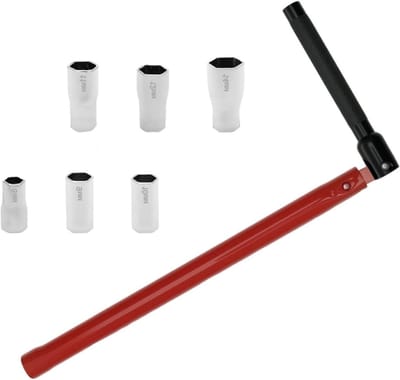 Dopsleutelset - Kraansleutel - Loodgieterswerk Installatie - Dubbelzijdig Ontwerp - 8 tot 14 mm - Rood