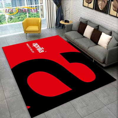 HD Aprilia Racing Motorfiets Logo Tapijt Vloerkleed voor Thuis Woonkamer Slaapkamer Bank Deurmat Decor, kinderkamer Vloerkleed Antislip Vloermat 3D 70x100cm