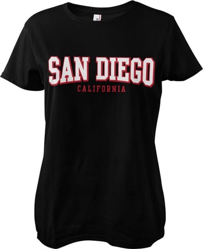 San Diego California Girly Tee dames-T-shirt zwart